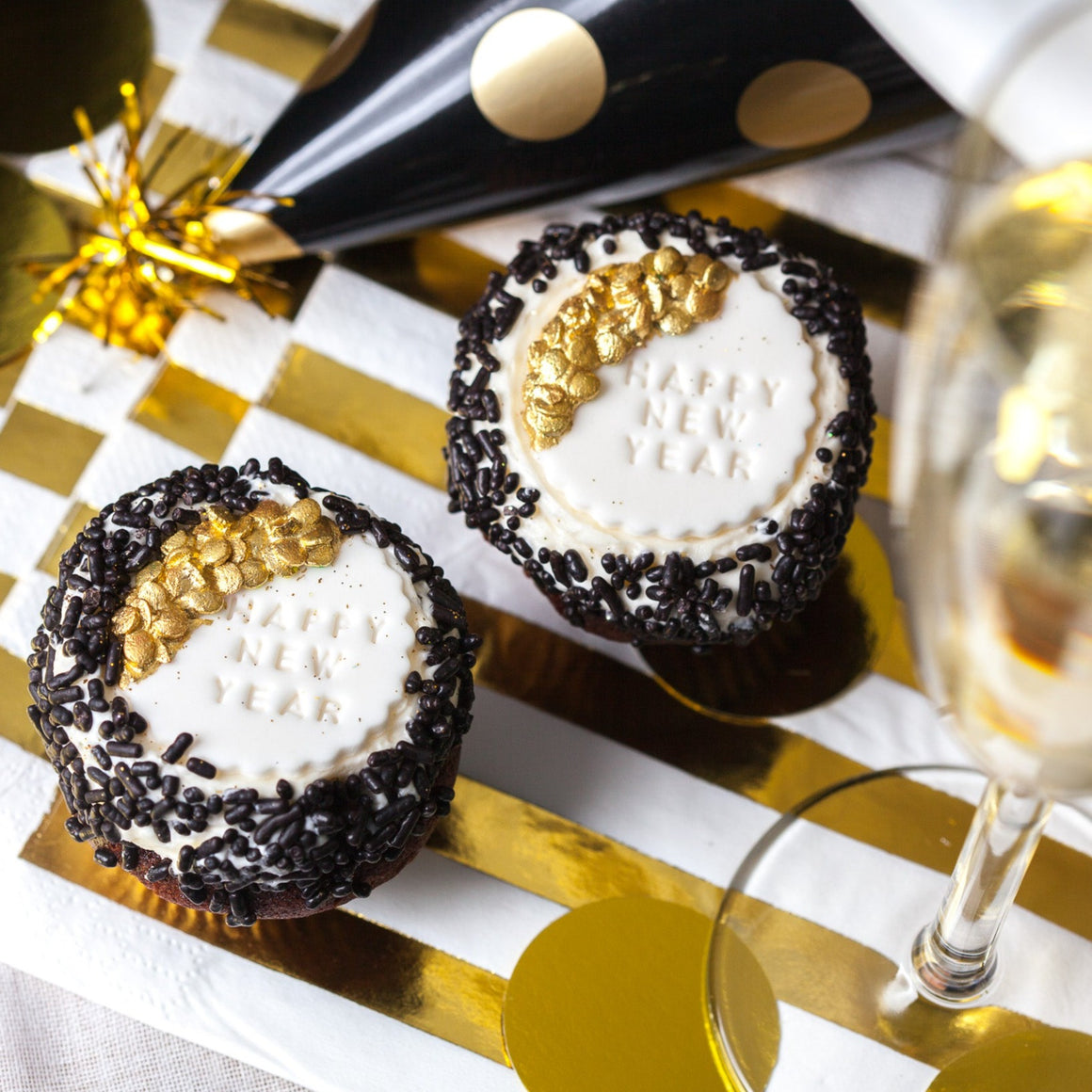 New Years Eve Cupcakes from Noe Valley Bakery