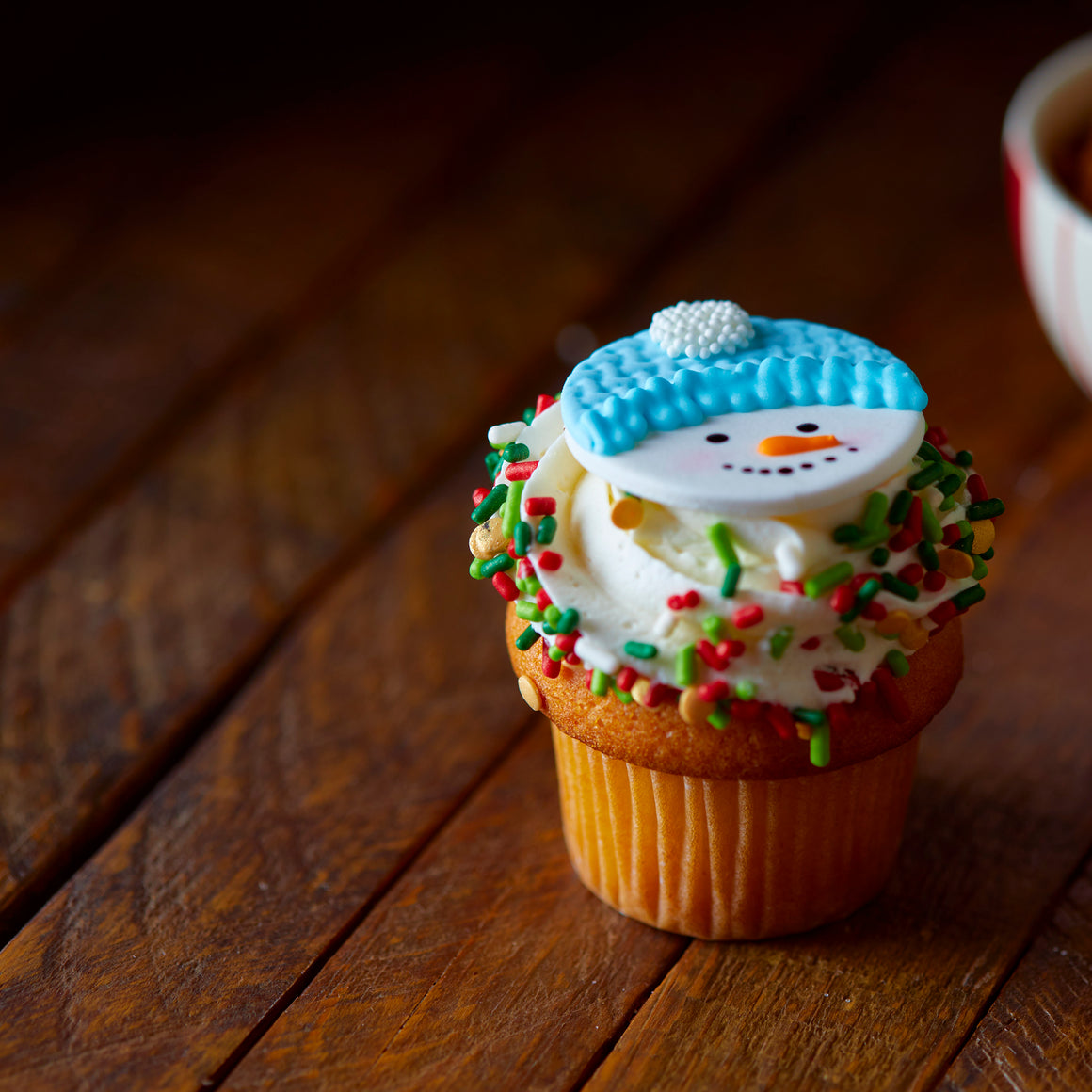 Vanilla Christmas Cupcake