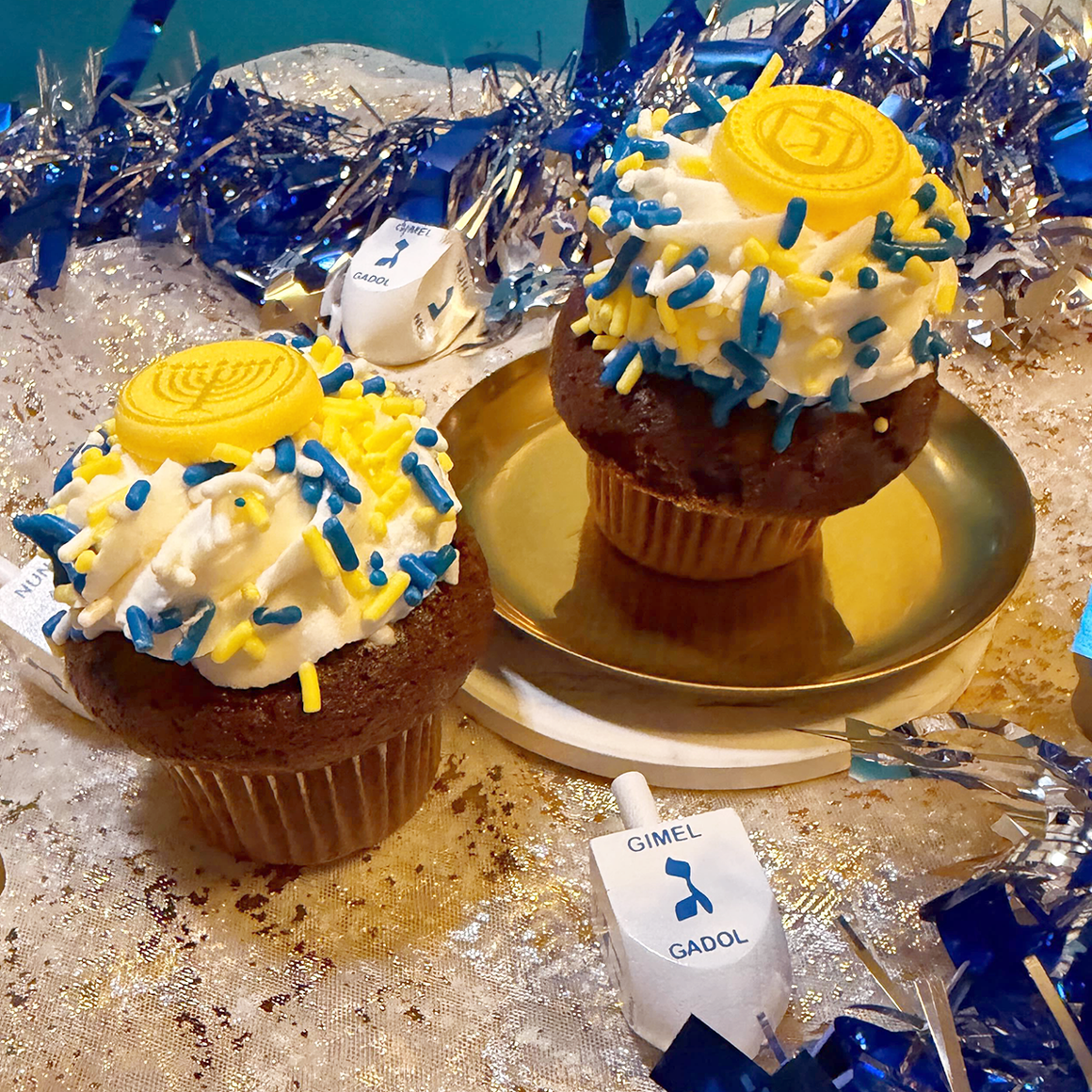 Chocolate Hanukkah Cupcake with Fondant Topper from Noe Valley Bakery