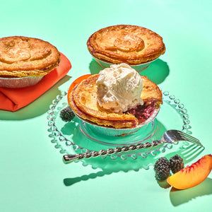 Mini Peach Blackberry Pie with Ice Cream by Noe Valley Bakery in San Francisco