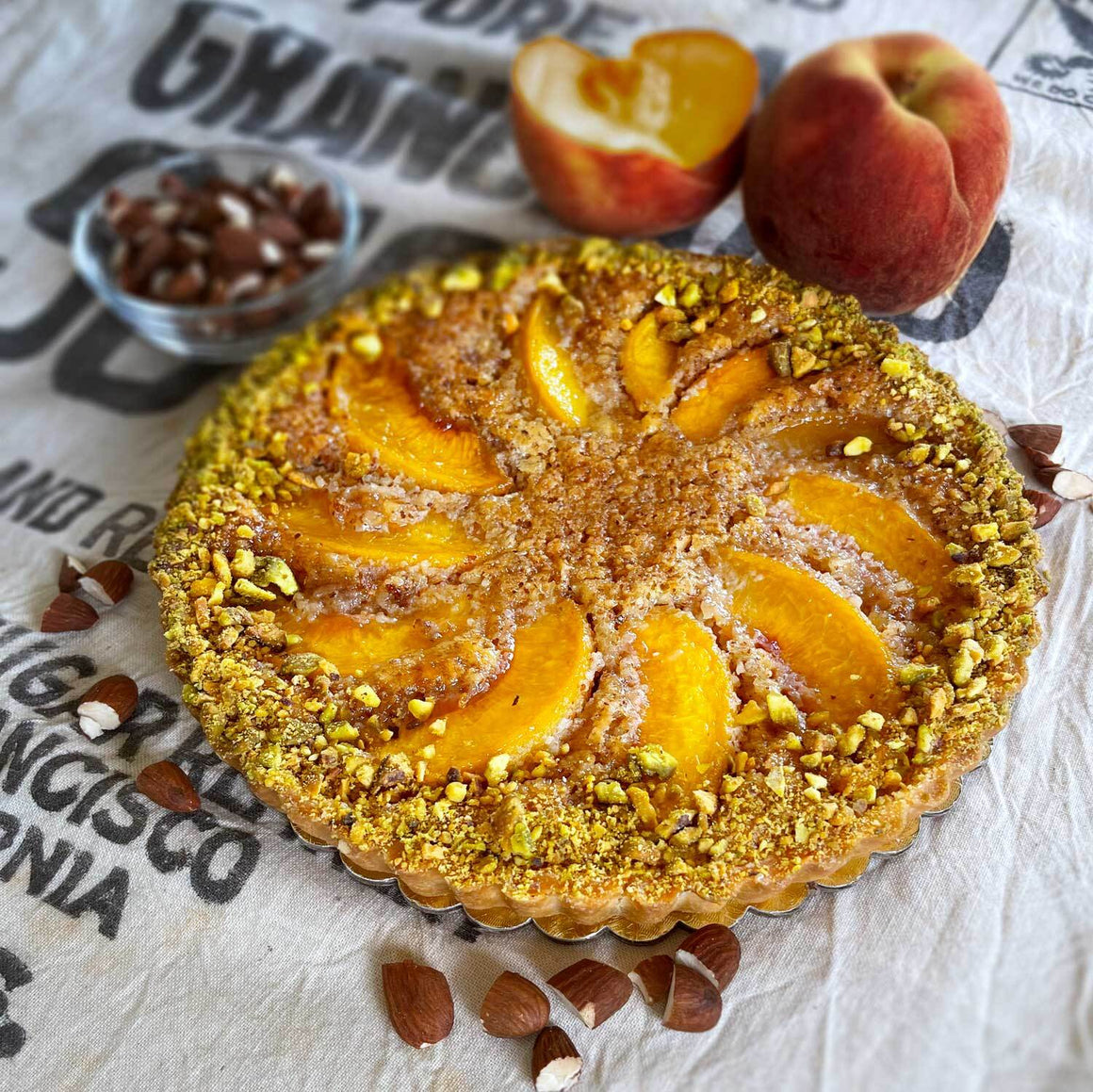 Peach & Pistachio Frangipane Tart from Noe Valley Bakery in San Francisco