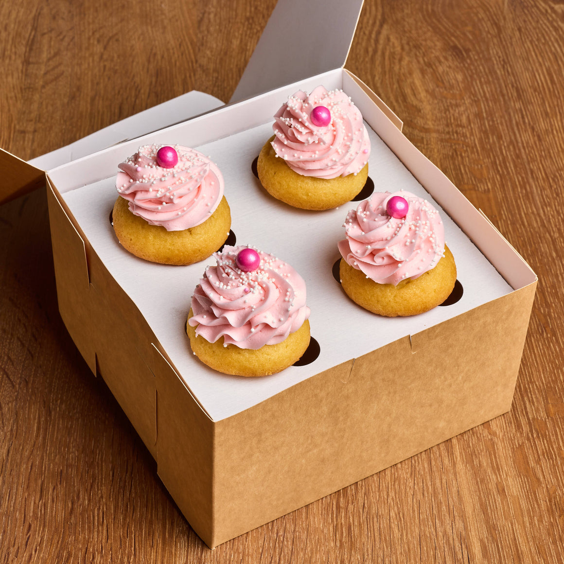 Pink Champagne Cupcakes (Box of 4)