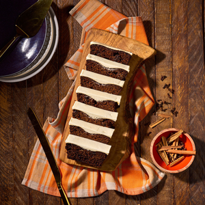 Pumpkin Bread Sliced with Cream Cheese Topping by Noe Valley Bakery in San Francisco