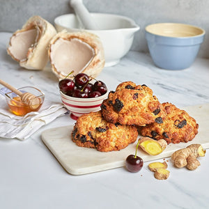 Cherry Ginger Coconut Scones