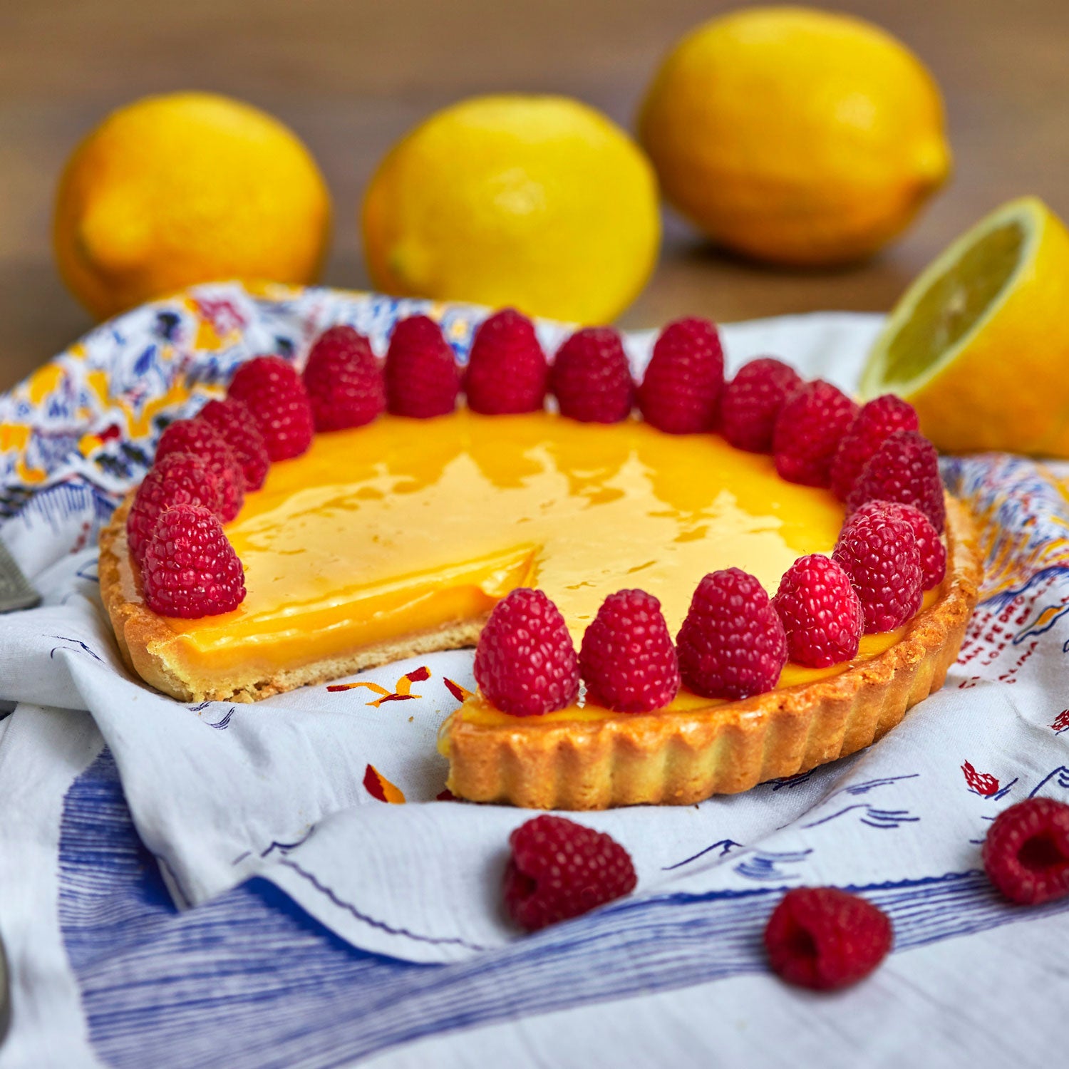 Citrus Tart with Raspberries