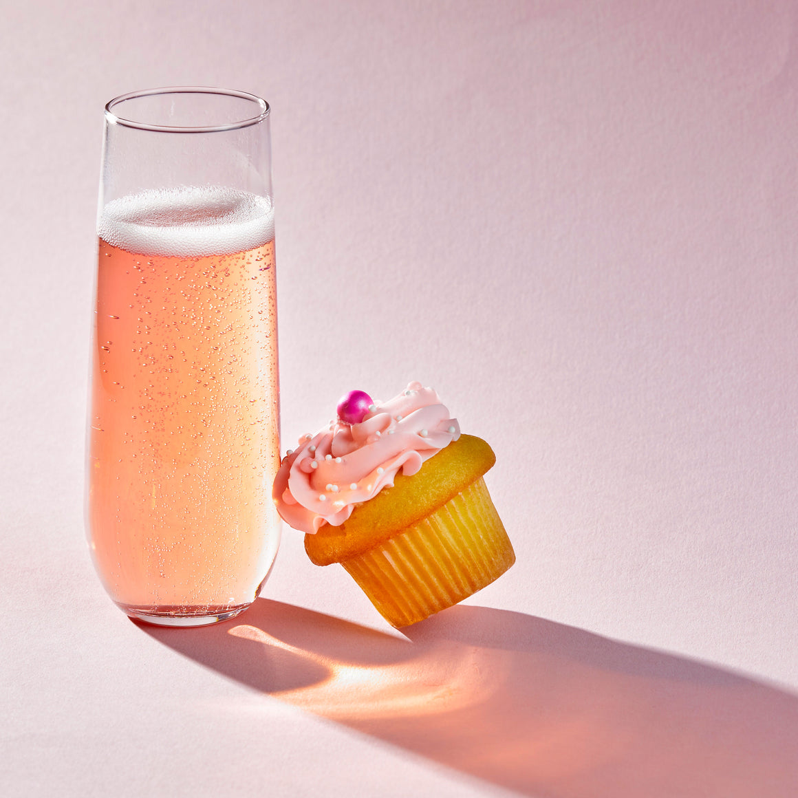 Pink Champagne Cupcake