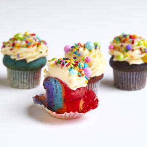 Pride Rainbow Cupcakes (Box of 4)