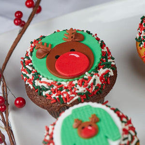 Christmas LARGE Chocolate Cupcake